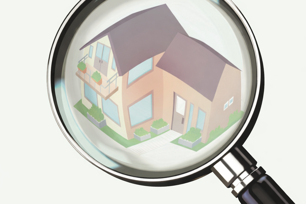 house under a magnifying glass
